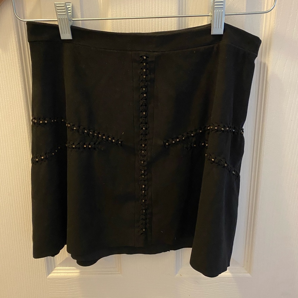 ZARA black suede mini skirt